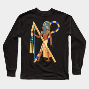 Vintage Retro God Ra, The Creator God of Ancient Egypt Long Sleeve T-Shirt